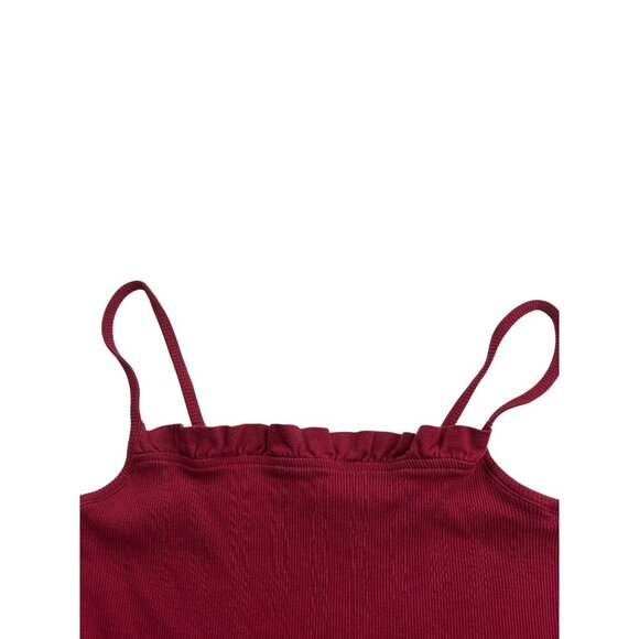 ASOS Womens Ribbed Cotton Camisole Top Size S Red - Picture 2 of 6